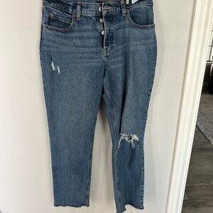 Old Navy Petite 4 slouchy straight jeans